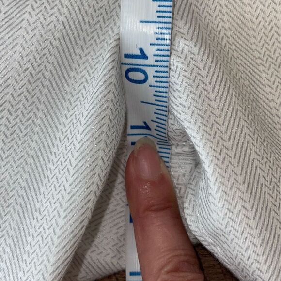 Bevy Flog Womens Shely Stripe Drawstring Metallic Skinny Casual Pants White Size - Picture 11 of 12